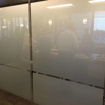 Frosted glass walls