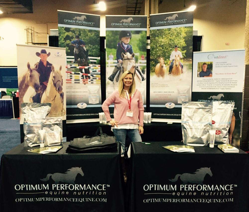 Optimum performance equine nutrition traade show display