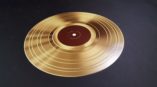 Pritned gold record decal