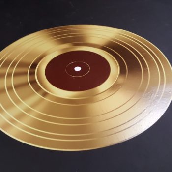 Pritned gold record decal