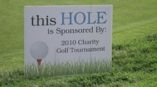 Charity golf tournament lawn sign
