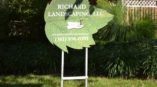 Richard landscaping leaf shaped outdoor printed sign