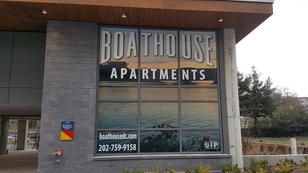 Boathouse printed window covering design