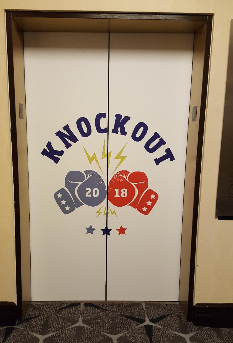 Knockout 2018 elevator decal 