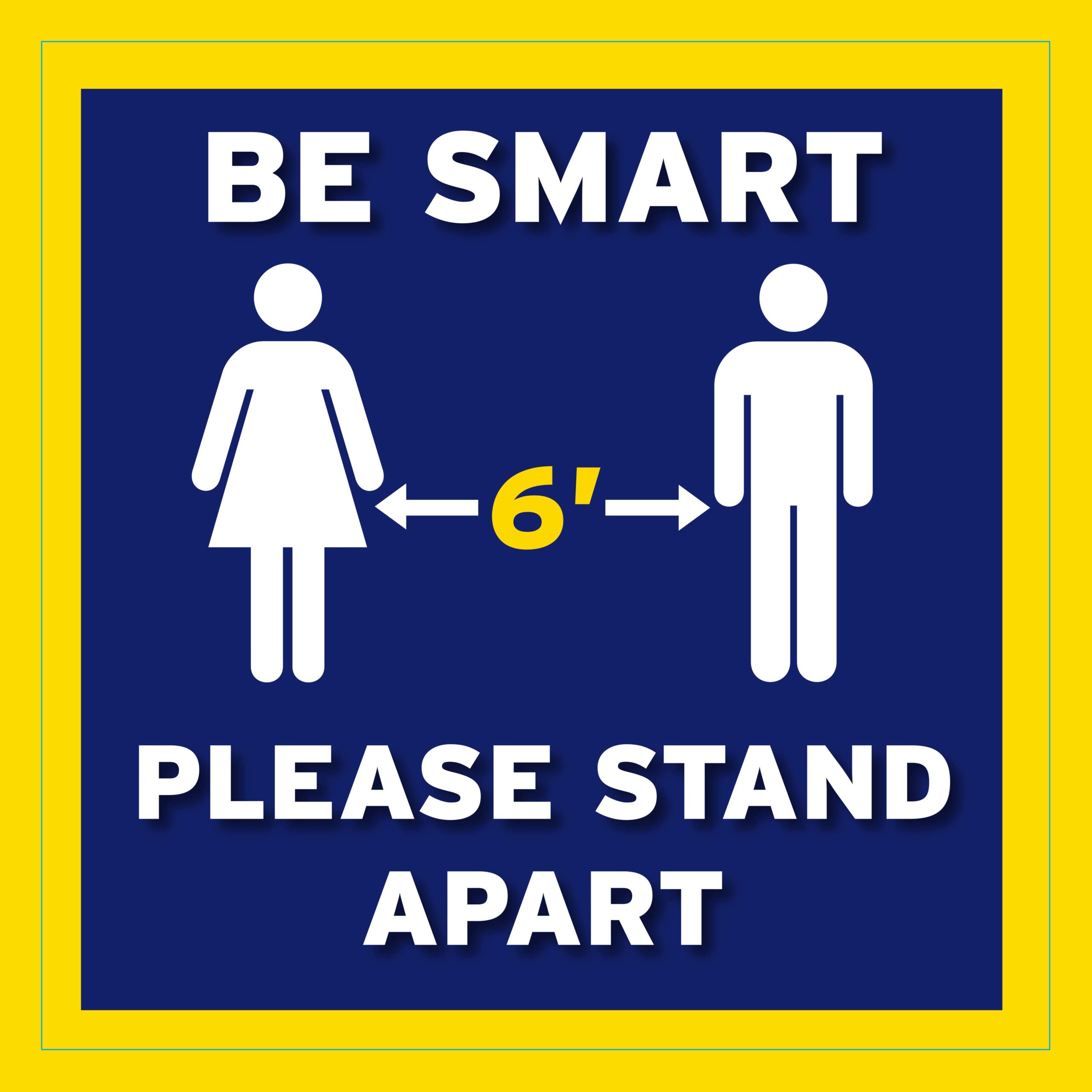 10" x 10" Be Smart - 4 pack