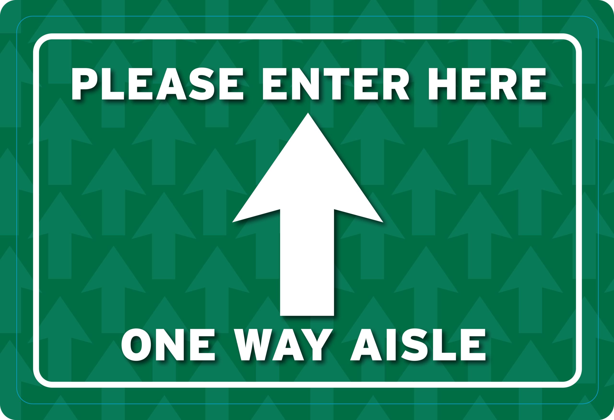One Way Aisle Enter 9" x 12" - 4 pack