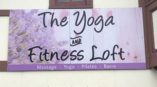The Yoga and Fitness Loft outdoor shop sign