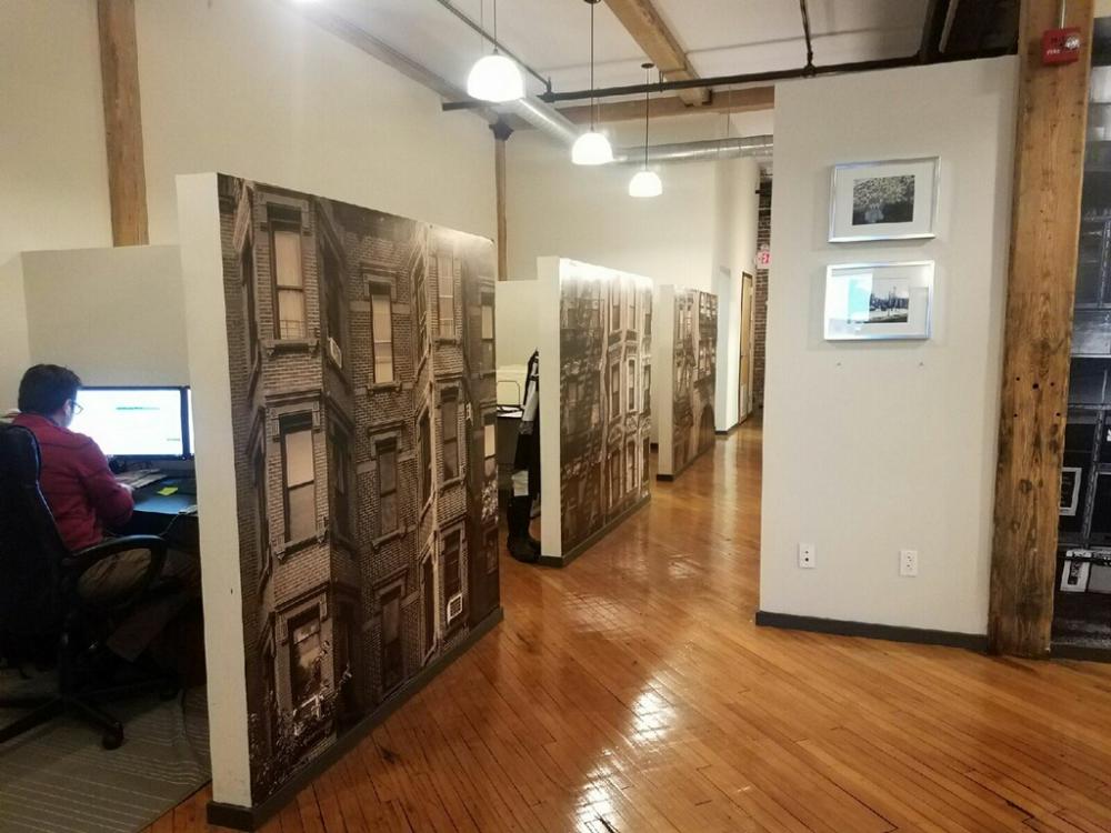 architectural wall mural for office cubicles