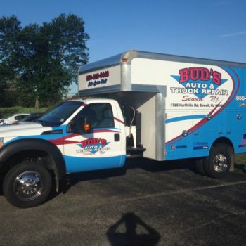 Bud's Auto and Truck Repair truck wrap 