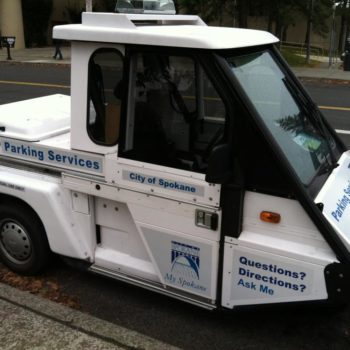 fleet wrap for a Spokane parking services vehicle