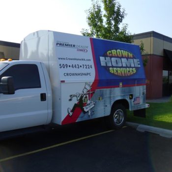 fleet wrap on a Crown Home Services truck