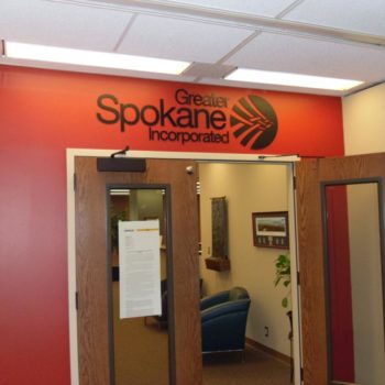 Greater Spokane Incorporated indoor signage