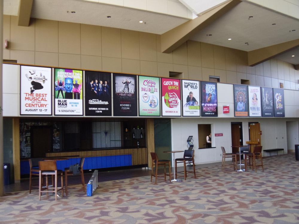 Indoor theater signage