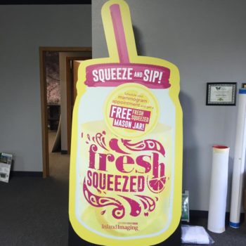 Fresh Squeezed lemonade point of purchase display