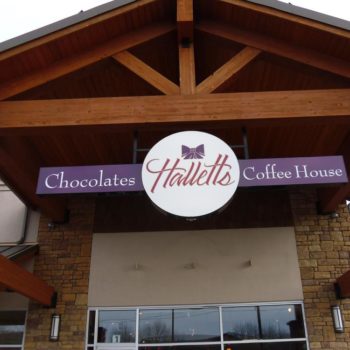 Hallets outdoor sign
