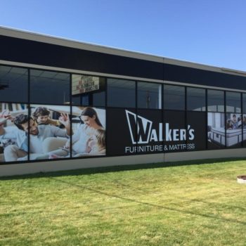 walker's Furniture & Mattress window sign