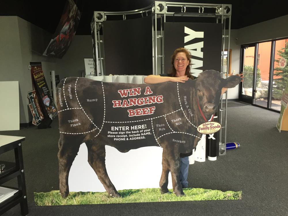 Win a Hanging Beef cow cutout