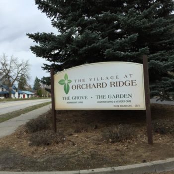Orchard Ridge entrance sign