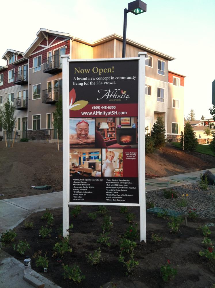 Affinity senior home outdoor sign