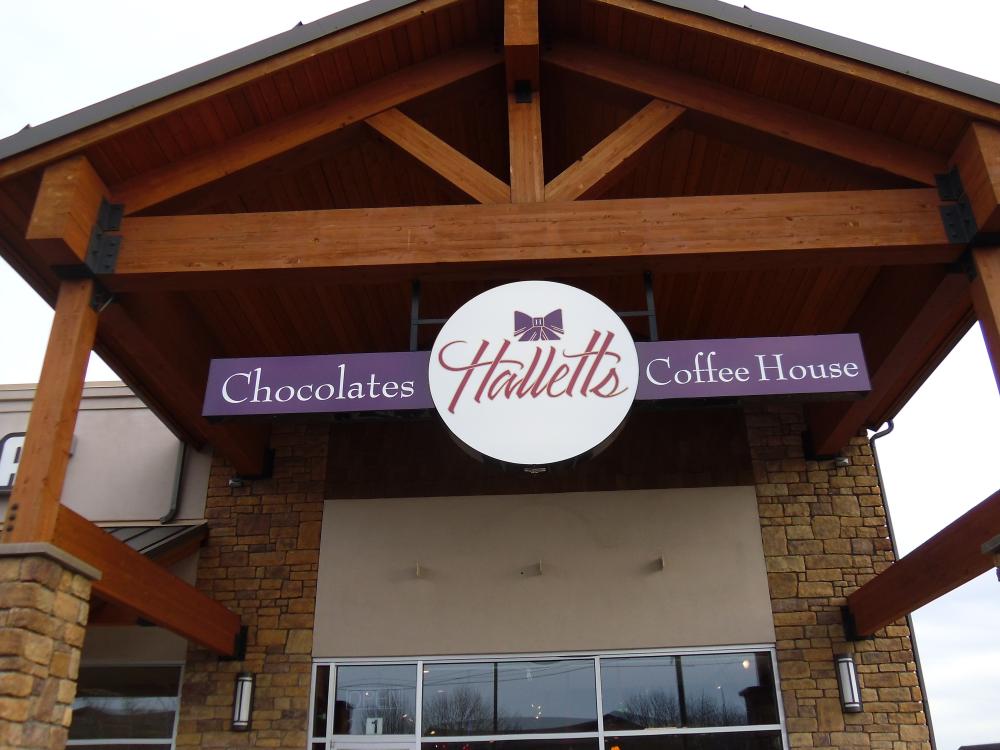 Halletts Coffee House outdoor sign