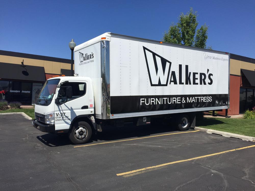 walker's Furniture & Mattress vehicle wrap