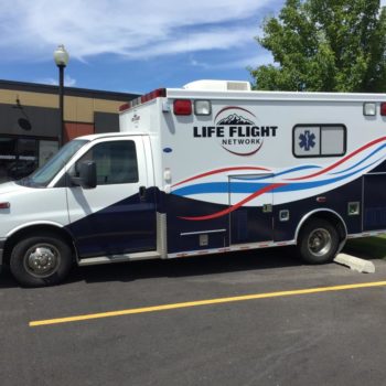 Life Flight Network ambulance vehicle wrap