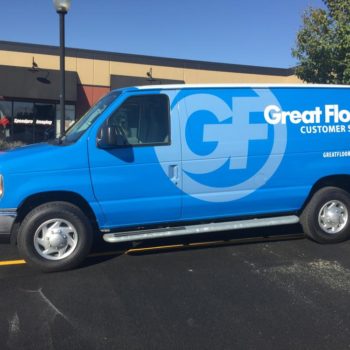 Great Floors customer service fleet wrap