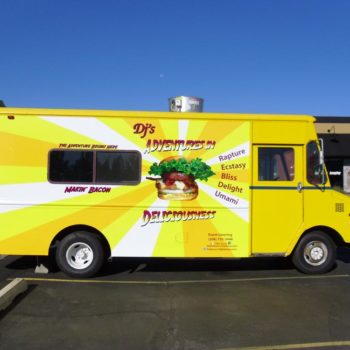 Dj's food truck vehicle wrap
