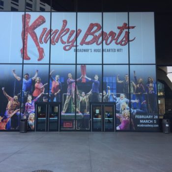 Kinky Boots musical window graphics