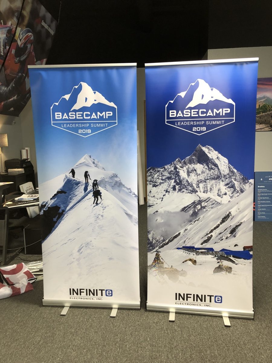 Infiniti Electronics standing banner