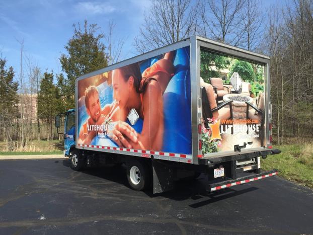 Litehouse outdoor box truck wrap 