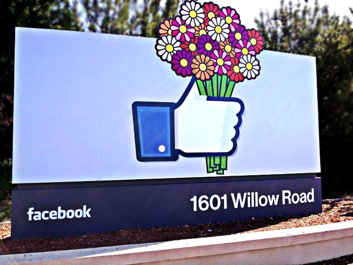 Facebook outdoor sign