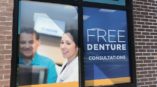 Free Denture Consultations window graphic