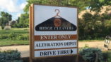 Outdoor signage created for Ridge Cleaners 