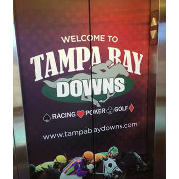 Tampa Bay Downs elevator wrap