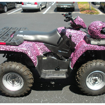 Pink cheetah print ATV wrap