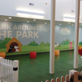 Bark park wall mural