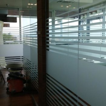 Striped privacy glass
