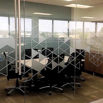 Conference room window graphics