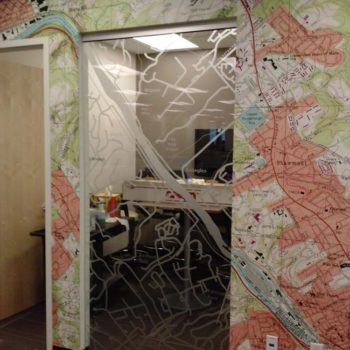 Map wall covering