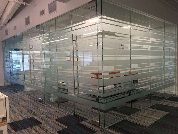 Conference room privacy glass