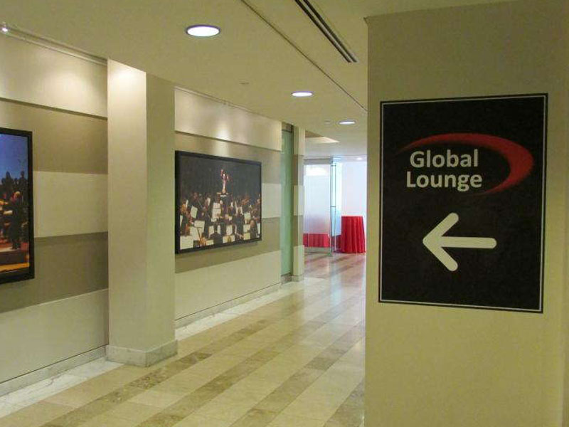 Global Lounge directional signage