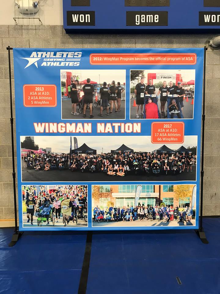 Banner for Athletes Service Athletes featuring images of different teams and sporting events 