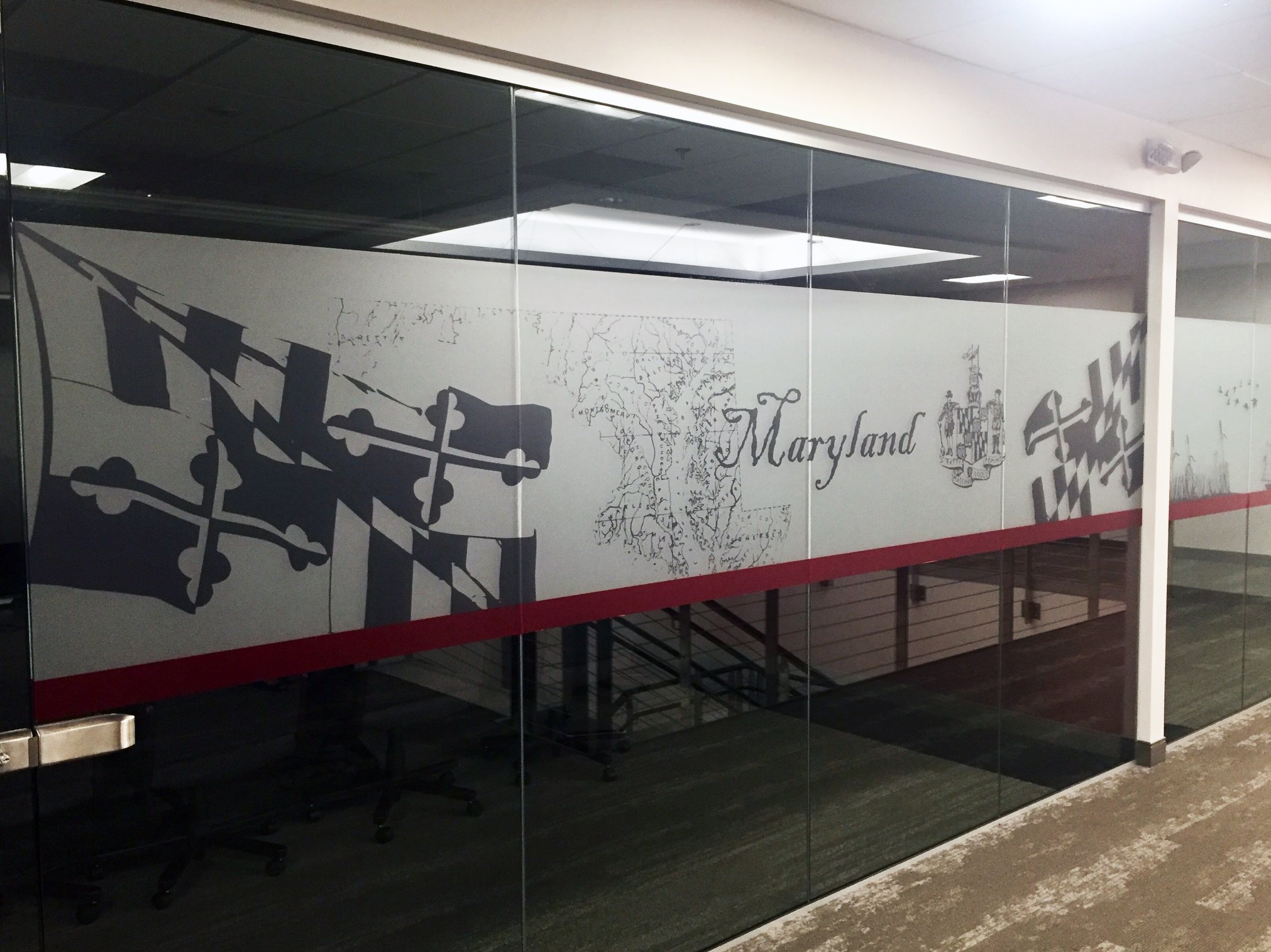 Maryland privacy glass etching