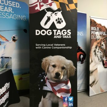 Dog Tags and Tails retractable banner