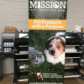 Mission Pet Supplies retractable banner