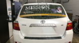 Mission Pet Supplies vehicle window graphic