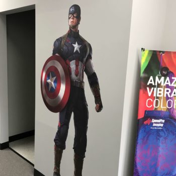 Captain America wall graphic