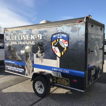 Blue Link K-9 trailer wrap