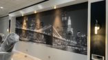 City skyline wall mural